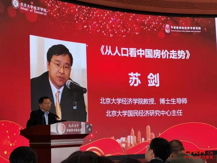 图：苏剑在分析会上发布演讲