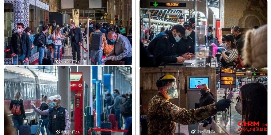 开启复工的意大利。图片来源微博(见水印)