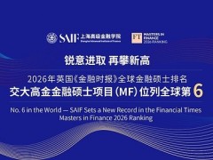 英国《金融时报》2026全球金融硕士项目排名公布 上海交大高金再攀新高名列全球第六